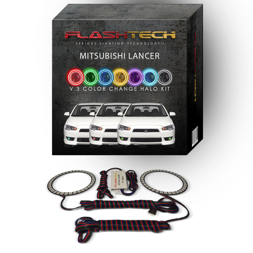Mitsubishi Lancer V.3 Fusion Color Change LED Halo Fog Light Kit 2008-2016