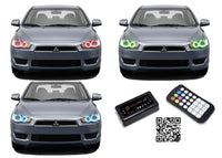 Mitsubishi Lancer V.3 Fusion Color Change LED Halo Headlight Kit 2008-2016