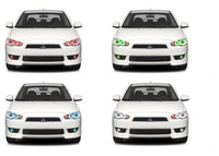 Mitsubishi Lancer V.3 Fusion Color Change Headlight & LED Halo Fog Light Kit 2008-2016