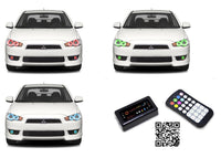 Mitsubishi Lancer V.3 Fusion Color Change Headlight & LED Halo Fog Light Kit 2008-2016