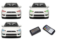 Mitsubishi Lancer V.3 Fusion Color Change Headlight & LED Halo Fog Light Kit 2008-2016