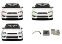 Mitsubishi Lancer V.3 Fusion Color Change Headlight & LED Halo Fog Light Kit 2008-2016