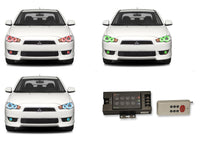 Mitsubishi Lancer V.3 Fusion Color Change Headlight & LED Halo Fog Light Kit 2008-2016