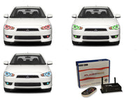 Mitsubishi Lancer V.3 Fusion Color Change Headlight & LED Halo Fog Light Kit 2008-2016