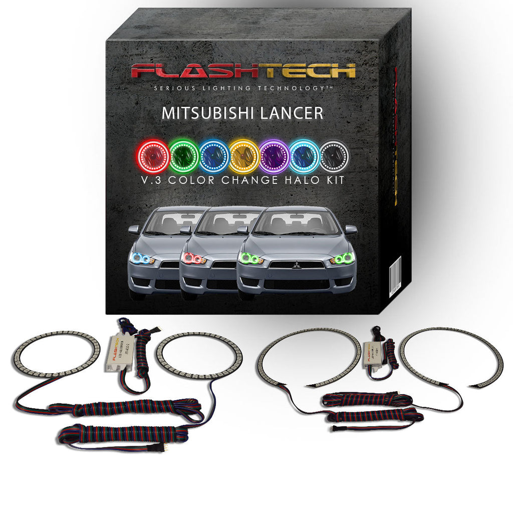 Mitsubishi Lancer V.3 Fusion Color Change LED Halo Headlight Kit 2008-2016