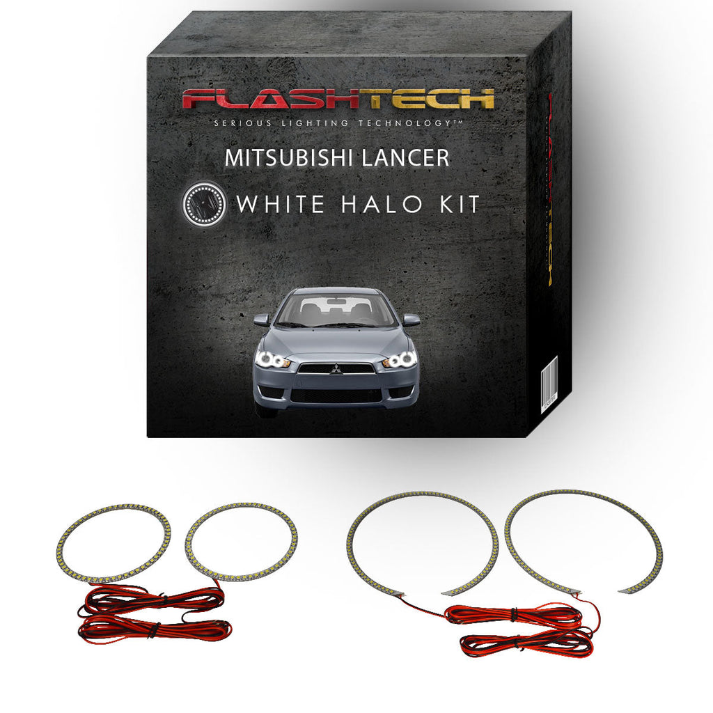 Mitsubishi Lancer White LED Halo Headlight Kit 2008-2016