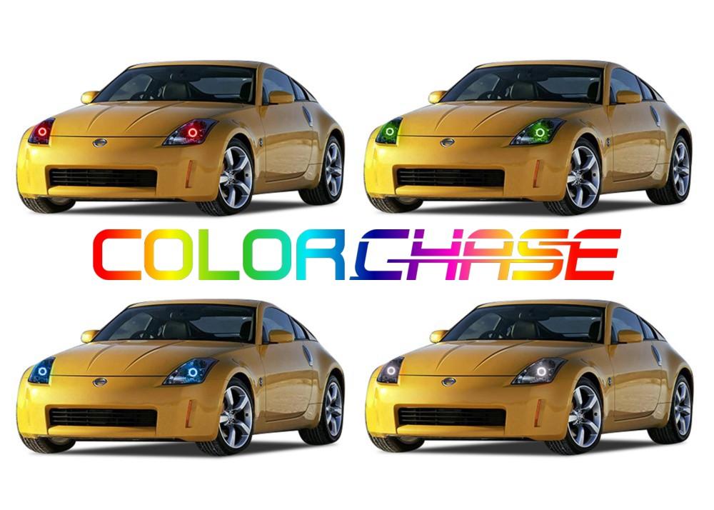 Nissan 350z ColorChase LED Halo Headlight Kit 2003-2005