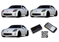Nissan 350z V.3 Fusion Color Change LED Halo Headlight Kit 2006-2008