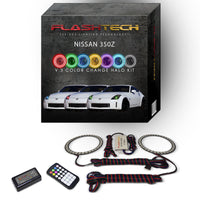 Nissan 350z V.3 Fusion Color Change LED Halo Headlight Kit 2006-2008