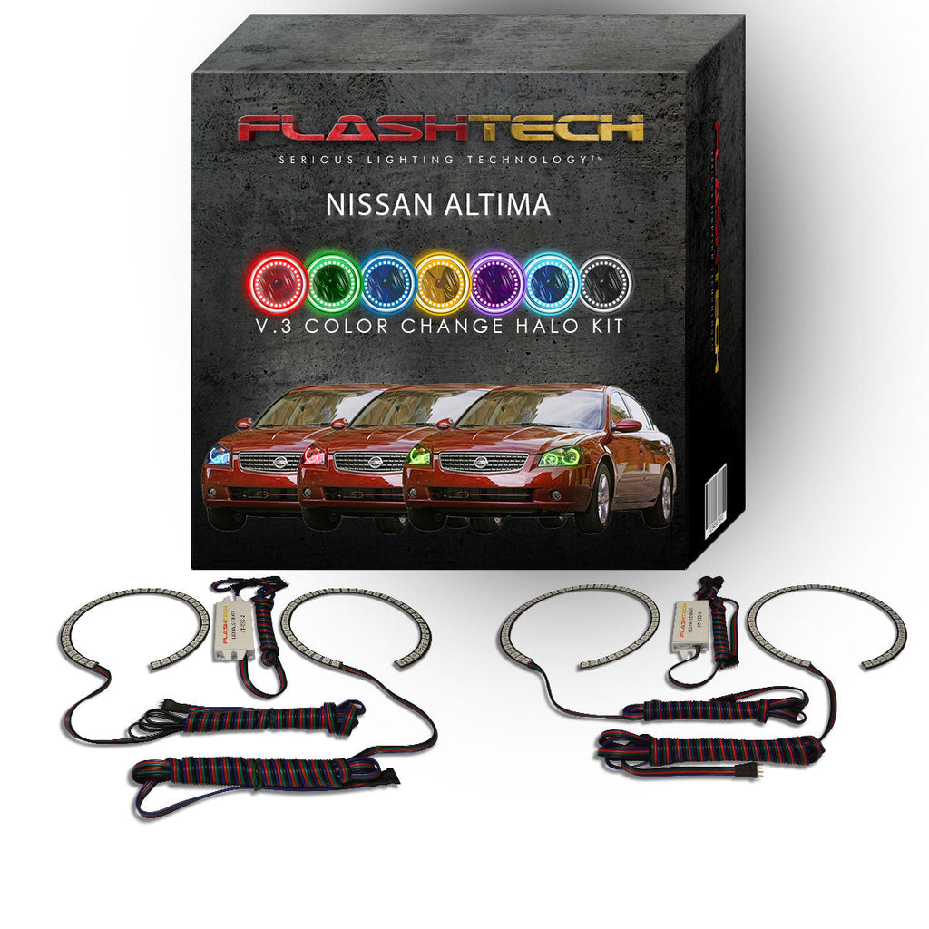 Nissan Altima V.3 Fusion Color Change LED Halo Headlight Kit 2002-2006