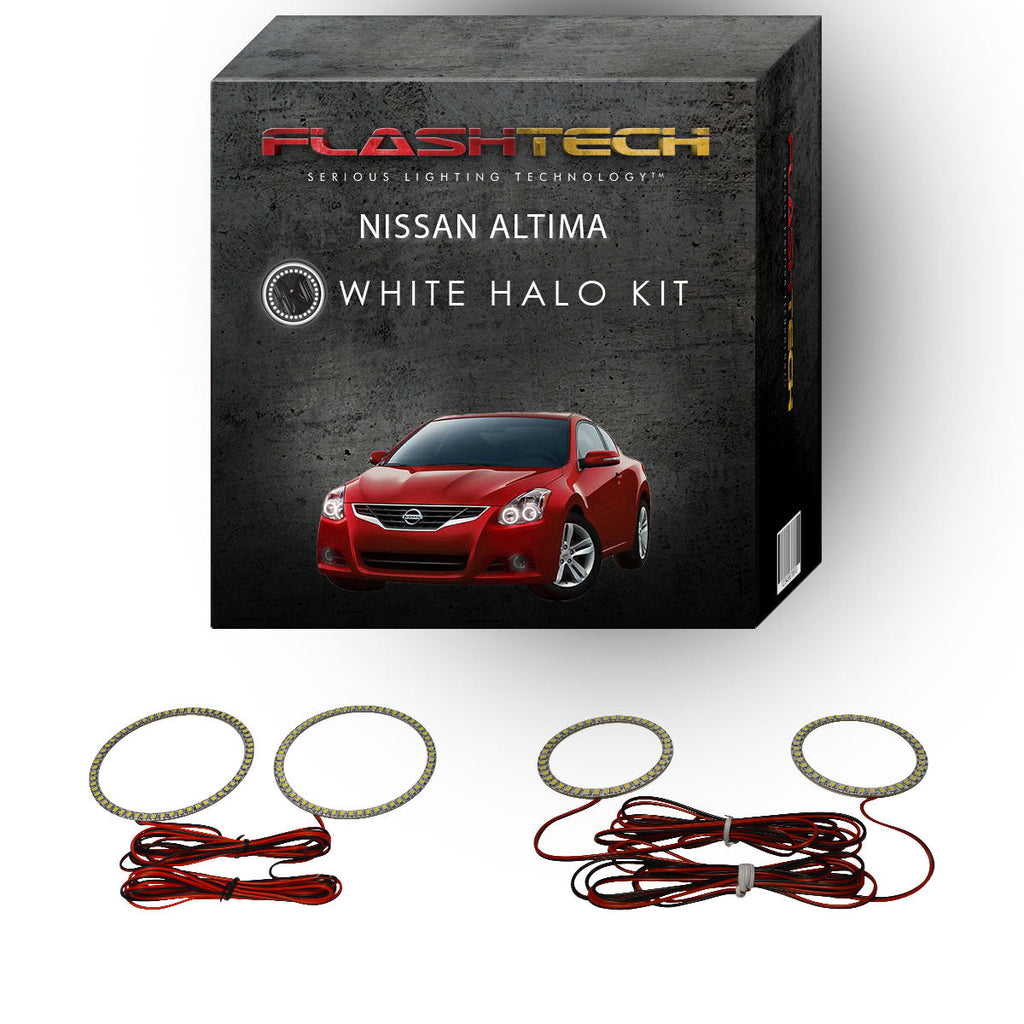 Nissan Altima Coupe White LED Halo Headlight Kit 2010-2013