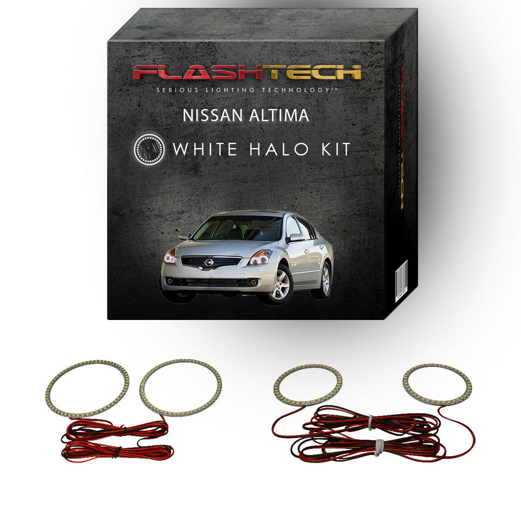 Nissan Altima Sedan White LED Halo Headlight Kit 2010-2012
