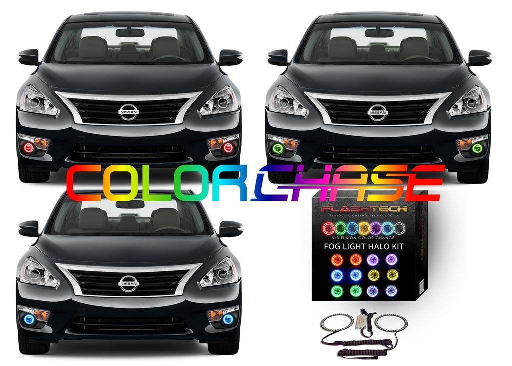 Nissan Altima Sedan ColorChase LED Halo Fog Light Kit 2013-2015