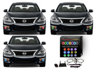 Nissan Altima Sedan V.3 Fusion Color Change LED Halo Fog Light Kit 2013-2015