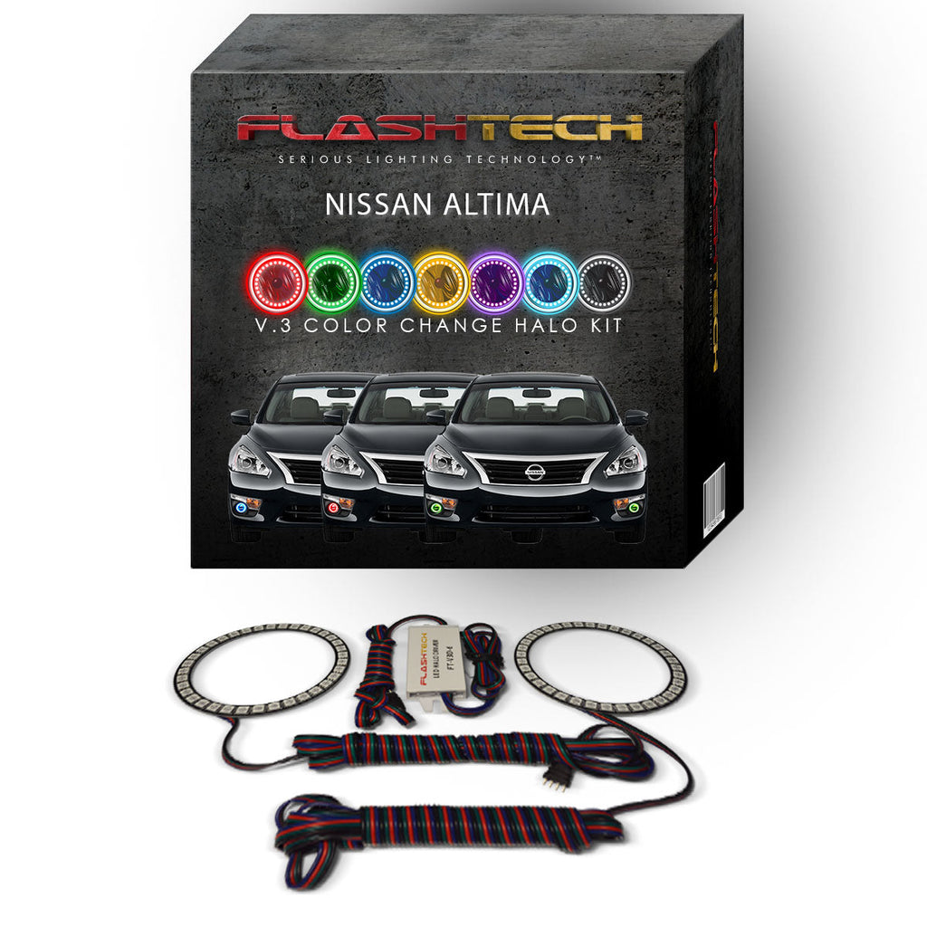 Nissan Altima Sedan V.3 Fusion Color Change LED Halo Fog Light Kit 2013-2015