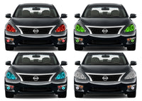 Nissan Altima Sedan V.3 Fusion Color Change Headlight & LED Halo Fog Light Kit 2013-2015
