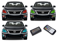 Nissan Altima Sedan V.3 Fusion Color Change Headlight & LED Halo Fog Light Kit 2013-2015