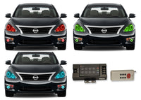 Nissan Altima Sedan V.3 Fusion Color Change Headlight & LED Halo Fog Light Kit 2013-2015