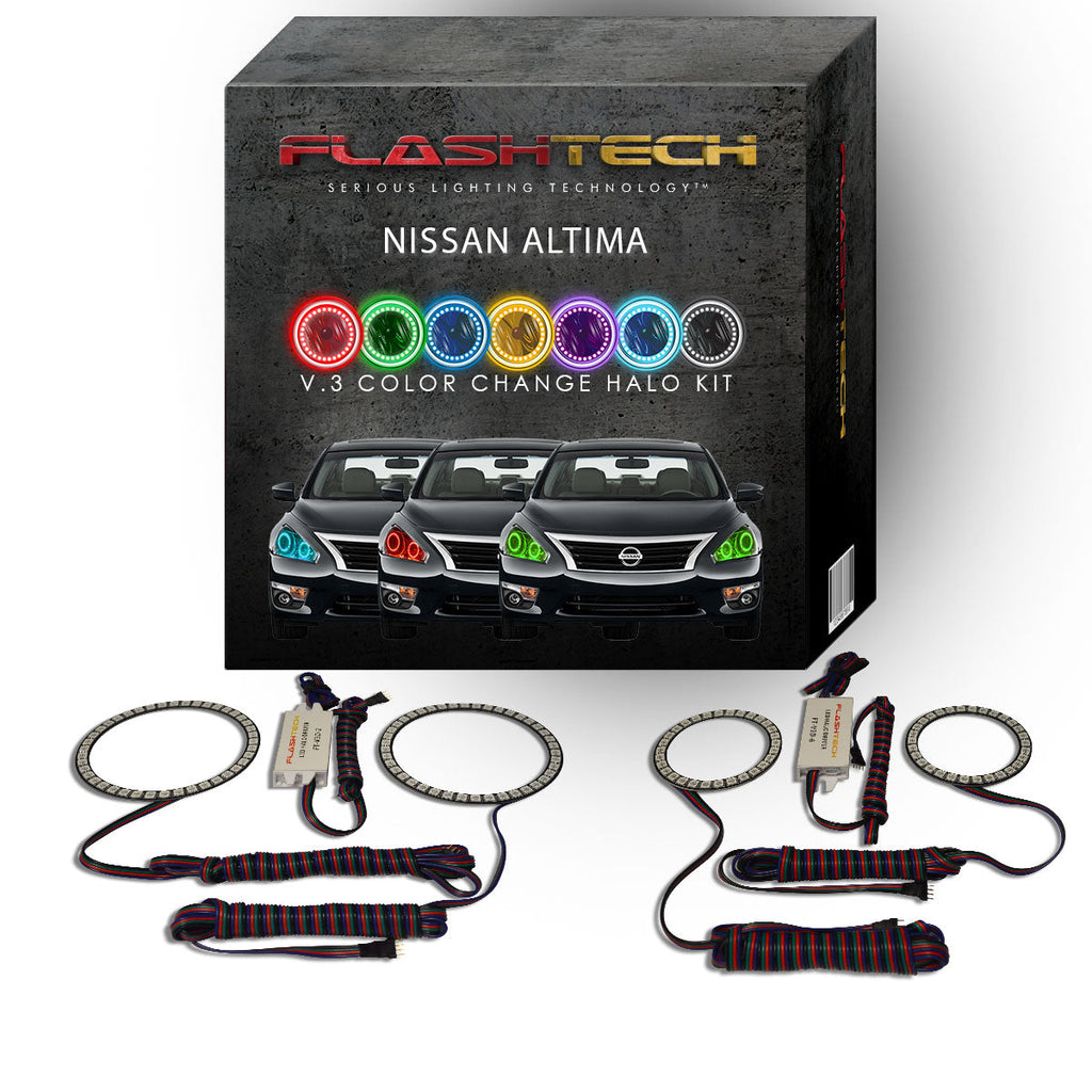 Nissan Altima Sedan V.3 Fusion Color Change LED Halo Headlight Kit 2013-2015