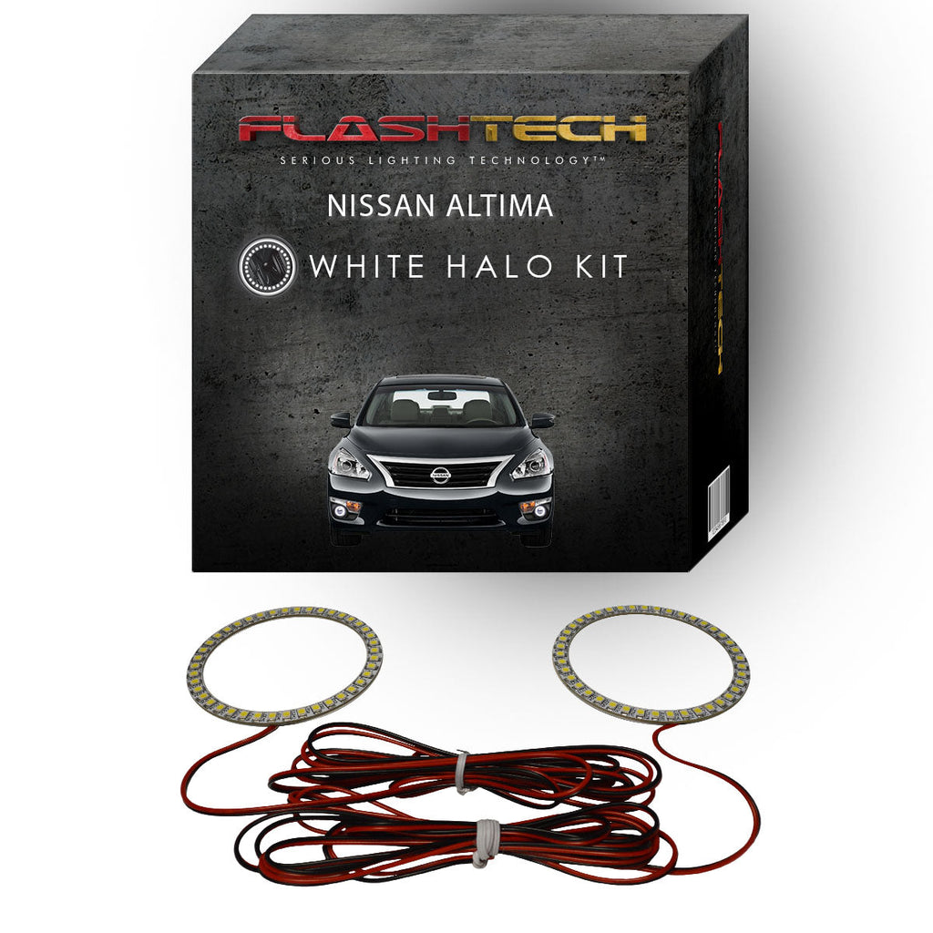 Nissan Altima Sedan White LED Halo Fog Light Kit 2013-2015