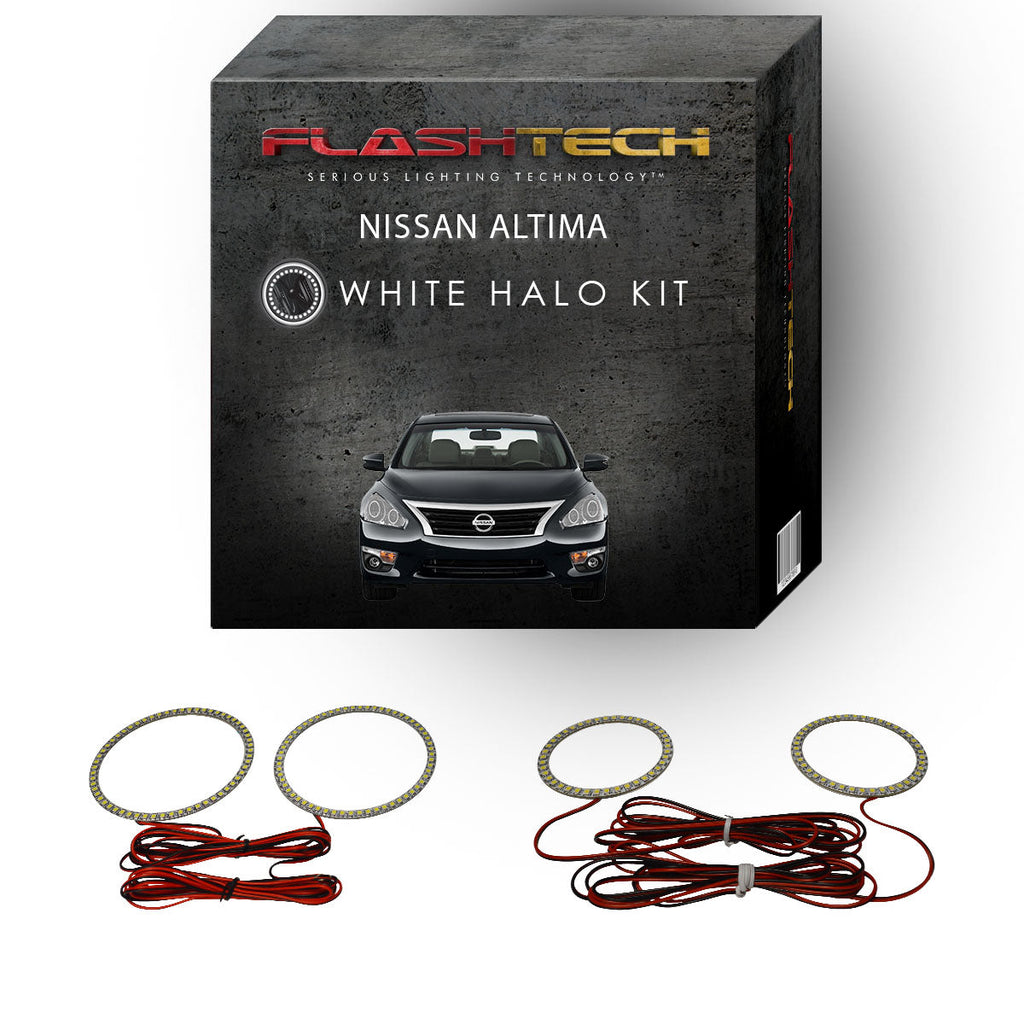 Nissan Altima Sedan White LED Halo Headlight Kit 2013-2015