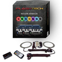 Nissan Armada V.3 Fusion Color Change LED Halo Fog Light Kit 2004-2007