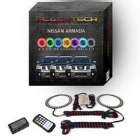 Nissan Armada V.3 Fusion Color Change LED Halo Fog Light Kit 2004-2007