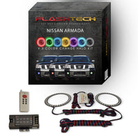 Nissan Armada V.3 Fusion Color Change LED Halo Fog Light Kit 2004-2007