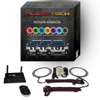 Nissan Armada V.3 Fusion Color Change LED Halo Fog Light Kit 2004-2007