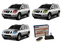 Nissan Armada V.3 Fusion Color Change LED Halo Headlight Kit 2004-2014
