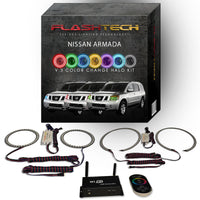 Nissan Armada V.3 Fusion Color Change LED Halo Headlight Kit 2004-2014