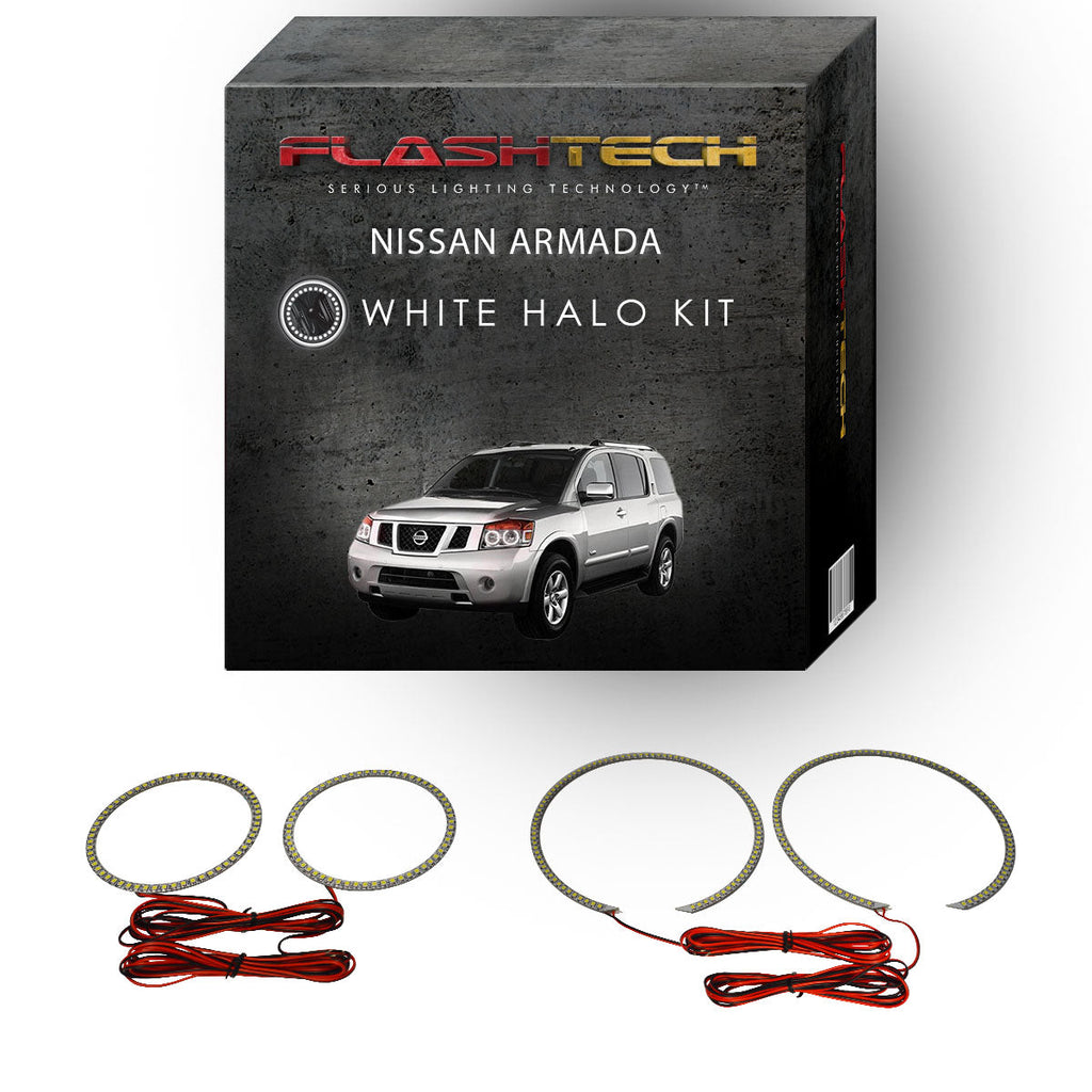 Nissan Armada White LED Halo Headlight Kit 2004-2014