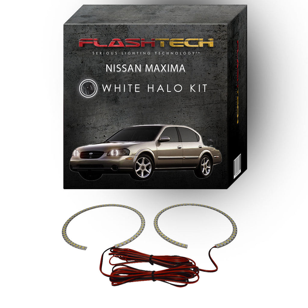 Nissan Maxima White LED Halo Headlight Kit 2000-2001