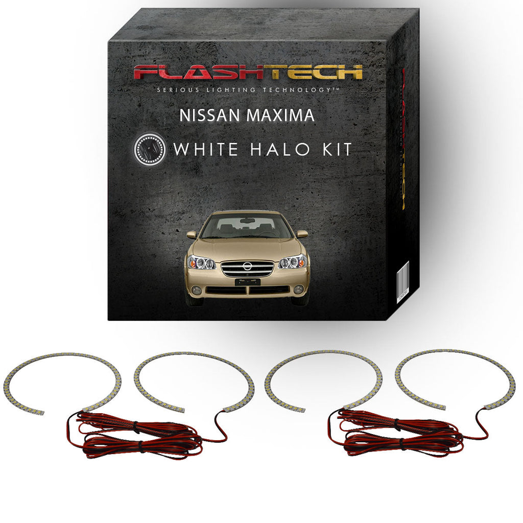 Nissan Maxima White LED Halo Headlight Kit 2002-2003