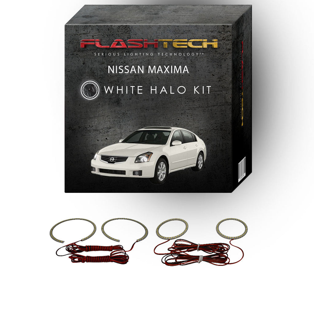 Nissan Maxima White LED Halo Headlight Kit 2007-2008