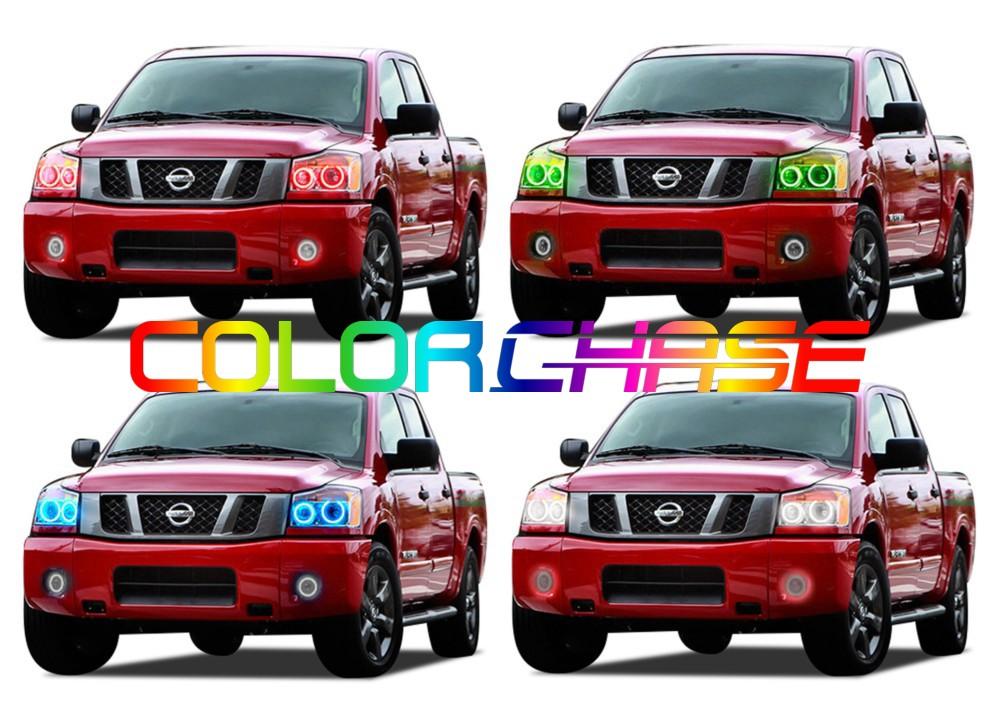 Nissan Titan ColorChase LED Halo Headlight Kit 2004-2015