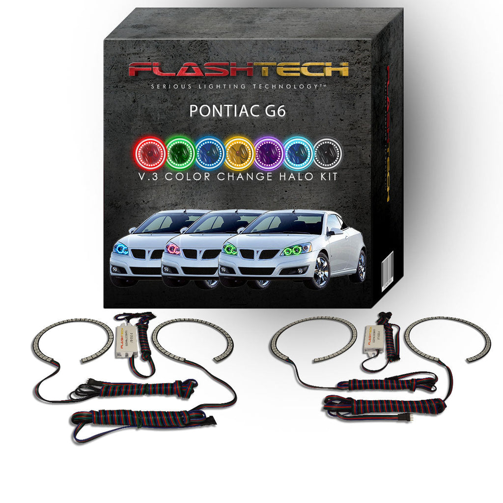 Pontiac G6 V.3 Fusion Color Change LED Halo Headlight Kit 2005-2010