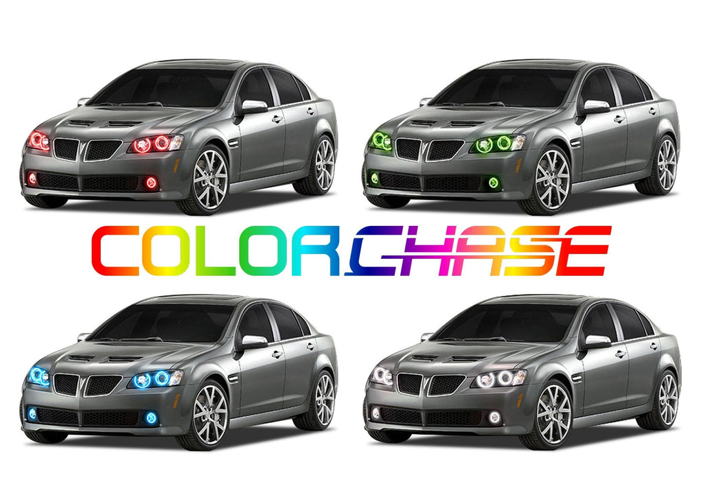 Pontiac G8 ColorChase Headlight & LED Halo Fog Light Kit 2008-2009