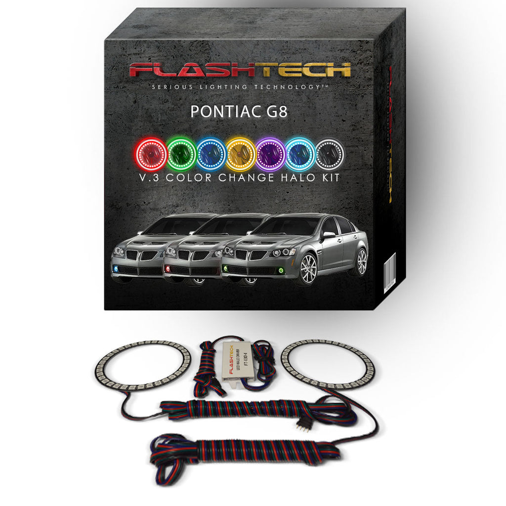 Pontiac G8 V.3 Fusion Color Change LED Halo Fog Light Kit 2008-2009