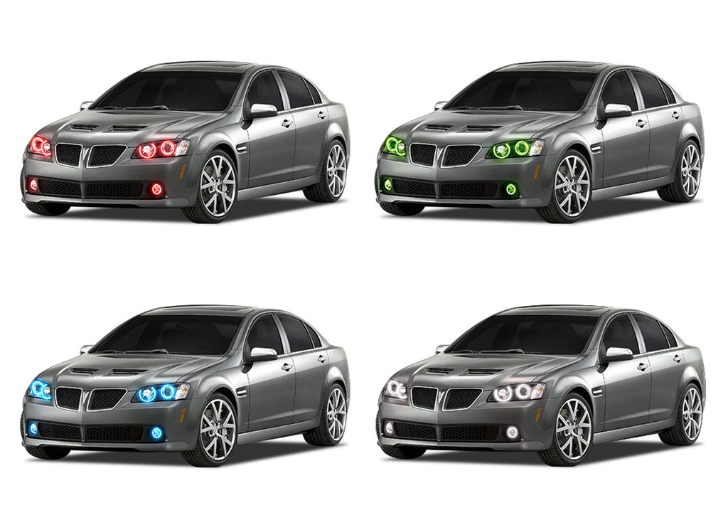 Pontiac G8 V.3 Fusion Color Change Headlight & LED Halo Fog Light Kit 2008-2009