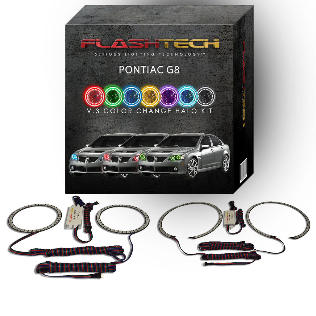 Pontiac G8 V.3 Fusion Color Change LED Halo Headlight Kit 2008-2009