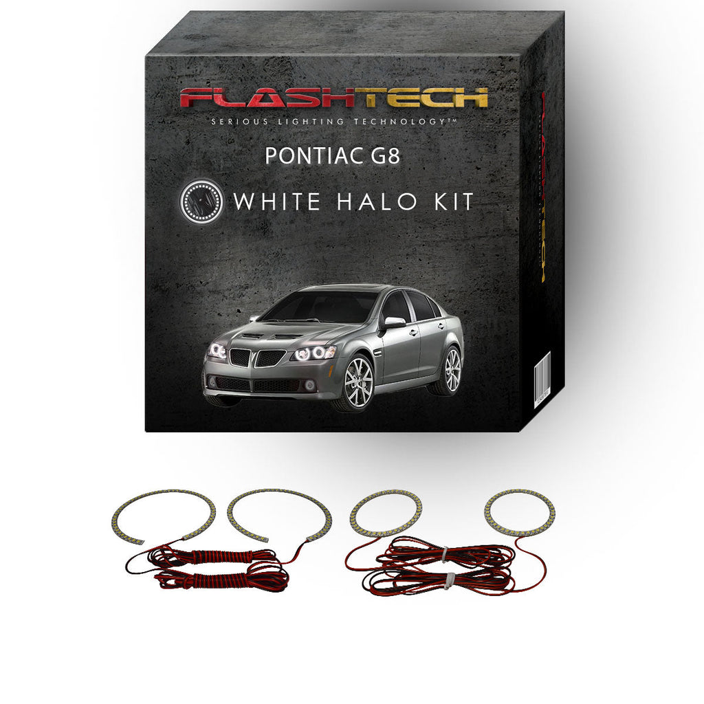 Pontiac G8 White LED Halo Headlight Kit 2008-2009