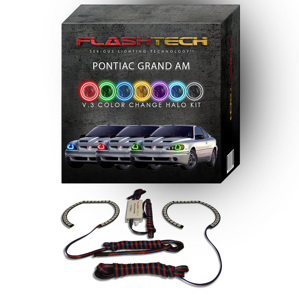 Pontiac Grand Am V.3 Fusion Color Change LED Halo Headlight Kit 1995-2005