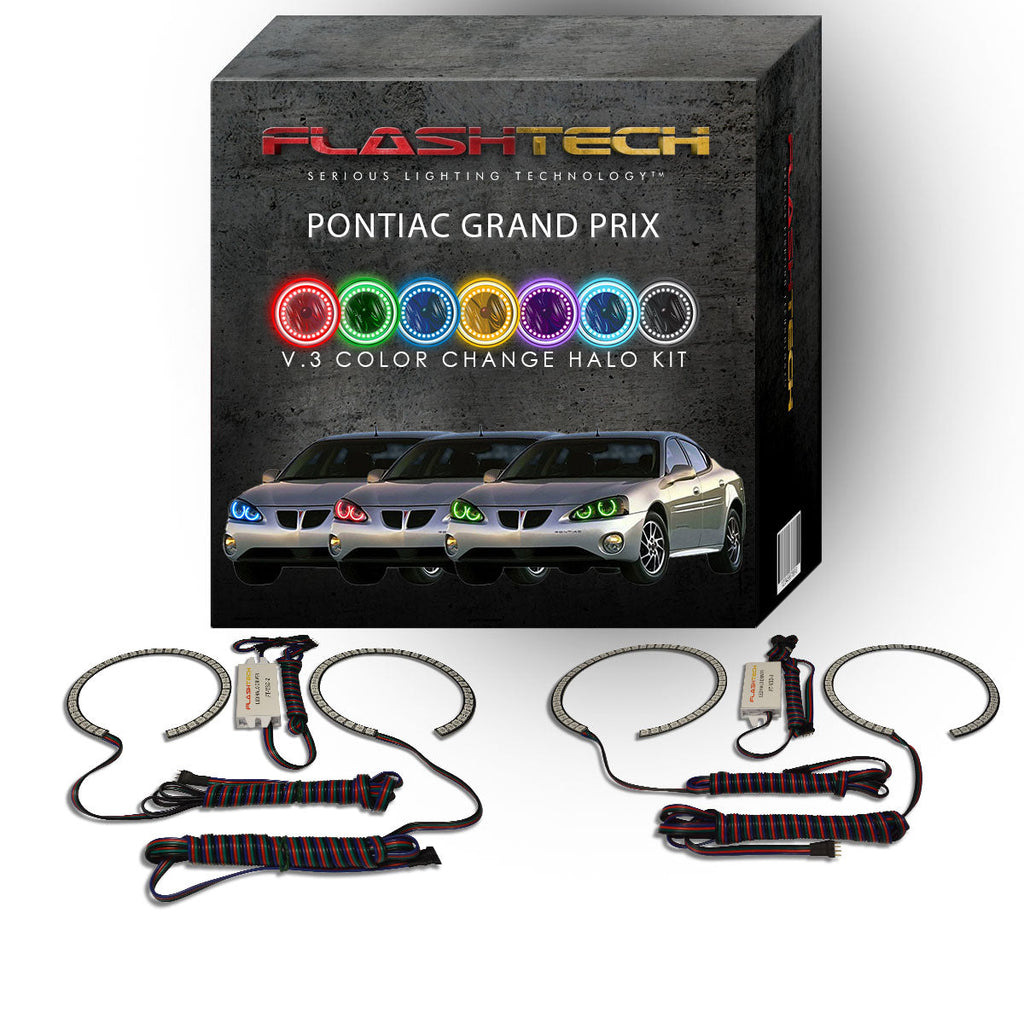 Pontiac Grand Prix V.3 Fusion Color Change LED Halo Headlight Kit 2004-2008