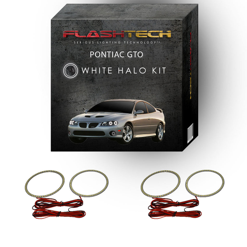 Pontiac GTO White LED Halo Headlight Kit 2004-2006