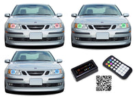 Saab 9-3 V.3 Fusion Color Change LED Halo Headlight Kit 2003-2007