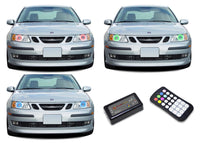 Saab 9-3 V.3 Fusion Color Change LED Halo Headlight Kit 2003-2007