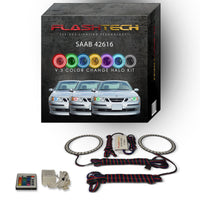 Saab 9-3 V.3 Fusion Color Change LED Halo Headlight Kit 2003-2007
