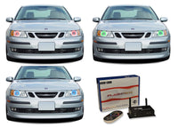 Saab 9-3 V.3 Fusion Color Change LED Halo Headlight Kit 2003-2007
