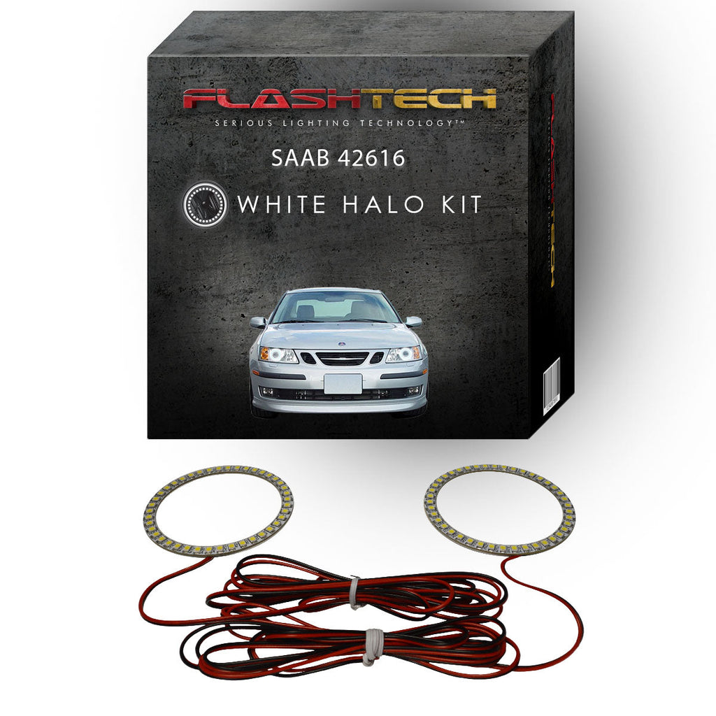 Saab 9 - 3 White LED Halo Headlight Kit 2003-2007